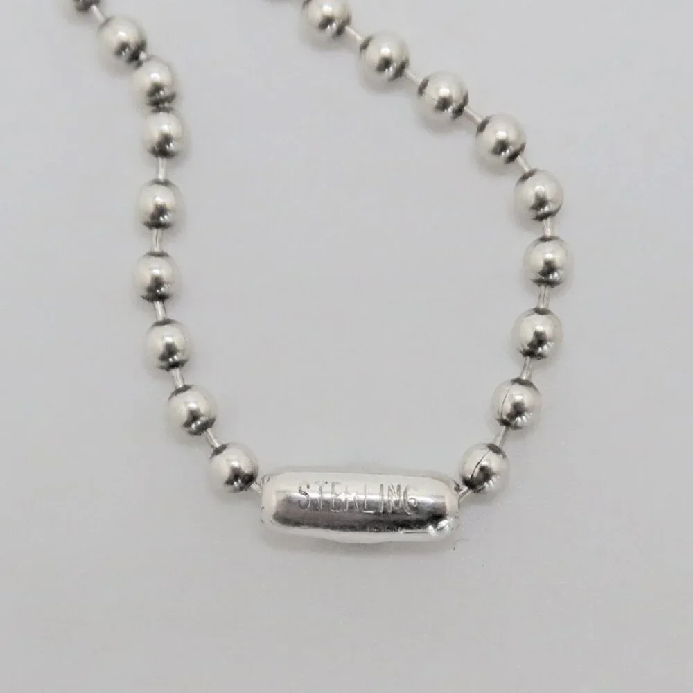 Authentic Chrome Hearts Guitar Pick Pendant + Ball Chain Necklace - Picture 7 of 7